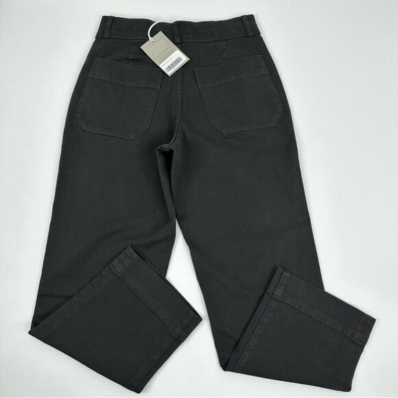 Everlane Women’s NWT Black Organic Cotton Straight-Leg Designer Pant‎ 6/W29/L26 - Picture 4 of 10